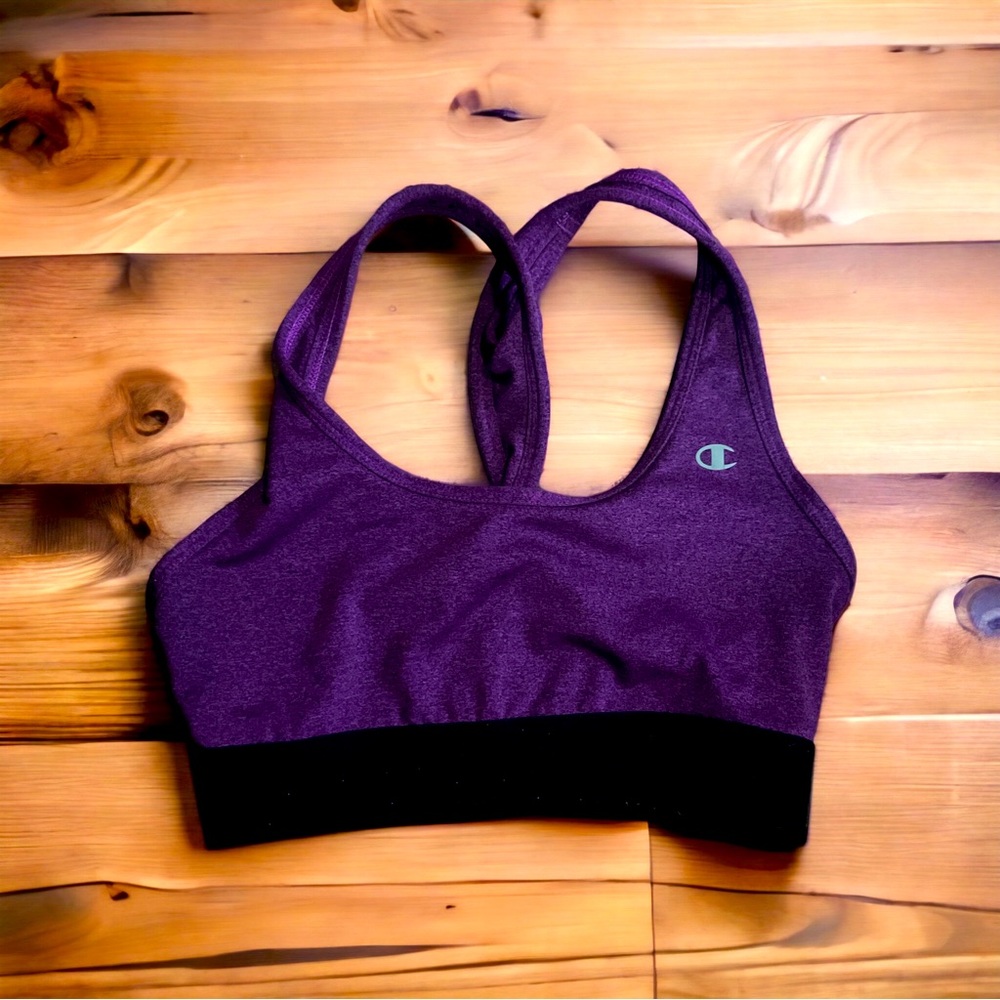 Champion Purple Sports Bra with Logo Small—-4/$20
